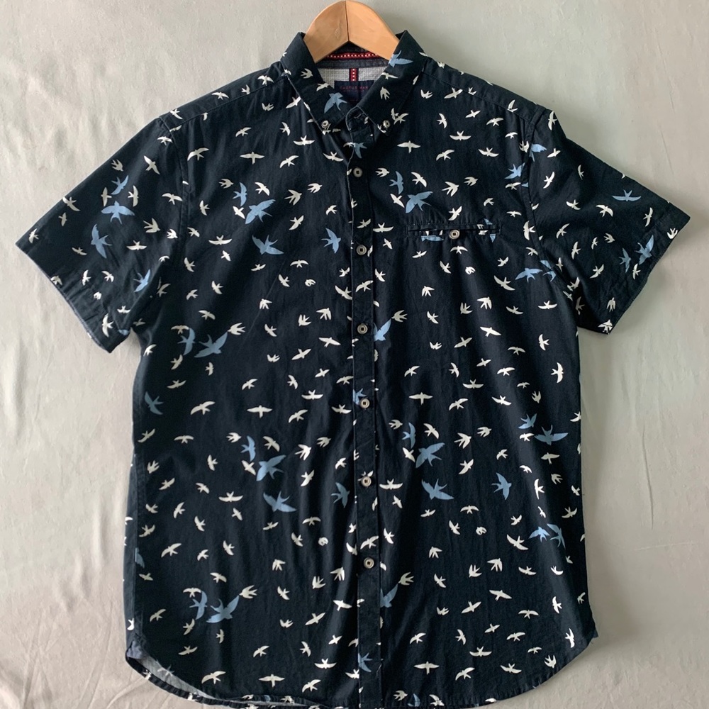 Cactus Man slim fit button down shirt. Medium